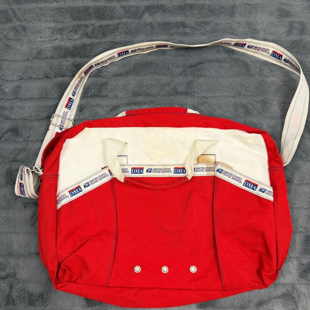 Atchison USPS United States Postal Service DMA Red White Messenger Bag Crossbody